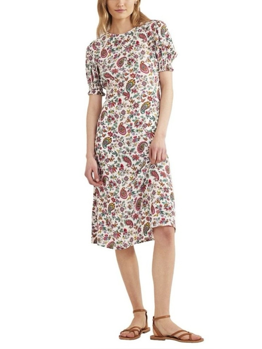 Boden Corinne Midi Tea Dress, Paisley, Size 6P